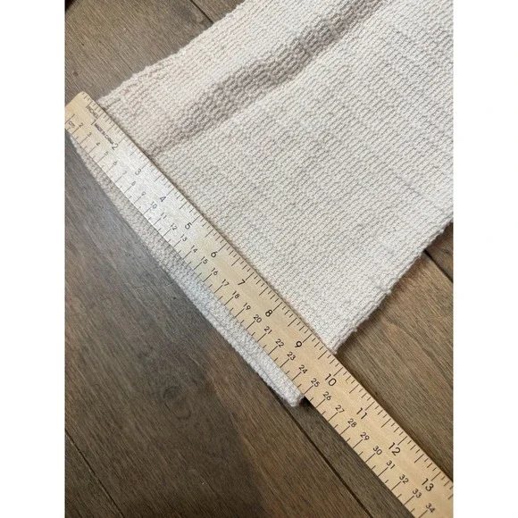 ZARA Pants Womens Medium Ivory Textured Boucle Knit Flare Leg Pull On Lounge - Picture 5 of 7